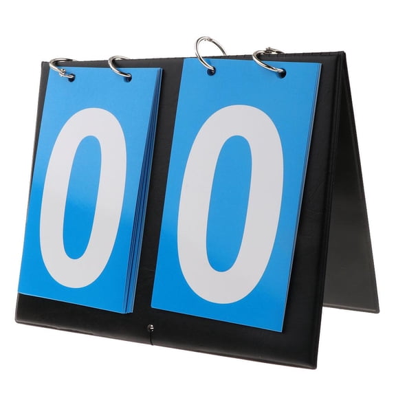 harayaa 2-Digital Portable Table Top Scoreboard Flipper for Basketball Football Blue