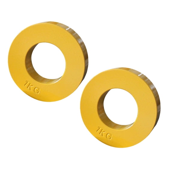 harayaa 2 PCS Colorful Steel Fractional Plates, Micro Fraction Weight Plate Low Weights Yellow 1kg