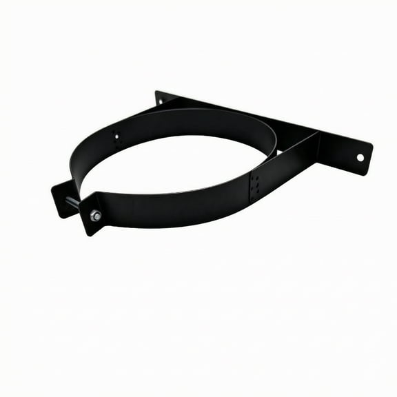harayaa 2 Pack Wall Mount Bracket for Chimney Pipe 1.97 Inch Black Metal Clamping Band with Flat Mounting Arm for Stable Exhaust System Support