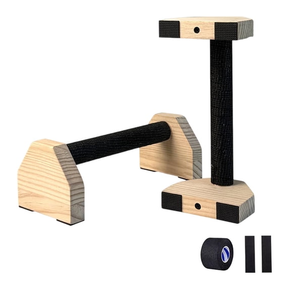 harayaa 2 Pcs Wooden Push-Up Bar, Push-Up Stands, Push-Up Handles for Gymnastics Fitness 25cm