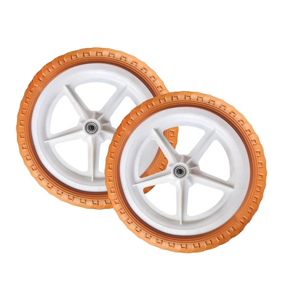 harayaa 2 Pieces 12inch Kids Balance Bikes Wheels Quiet Solid Airless Tires Replaces Red Bronze