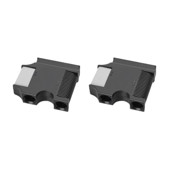 harayaa 2 Pieces Boat Rail Cleats Fender Clips Lightweight for Bass Boat Simple Assembly Black