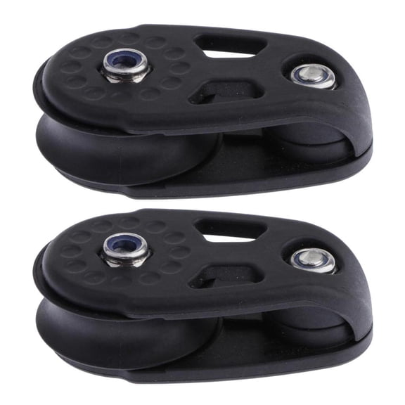 harayaa 2 Pieces Boat Rope Pulley Block Dinghy Sheave Anchor Trolley Rigging Lifting