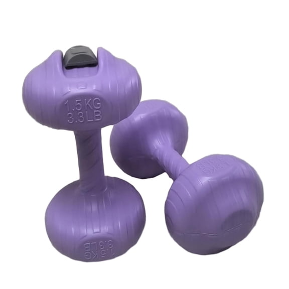 harayaa 2 Pieces Water Filled Dumbbell Travel Weights Multifunctional Leakproof Exercise 3kg
