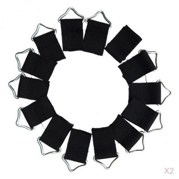 harayaa 20-Piece Steel Triangle Rings Buckle Trampoline Mat Loop V-Rings for Trampoline Bed Repair Maintain Bag Leather Craft