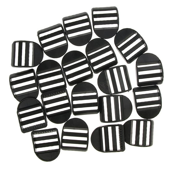 harayaa 20Pcs Plastic Webbing Strap Buckle Slider Tri-Glide Adjust Backpack Straps CLIP 32MM