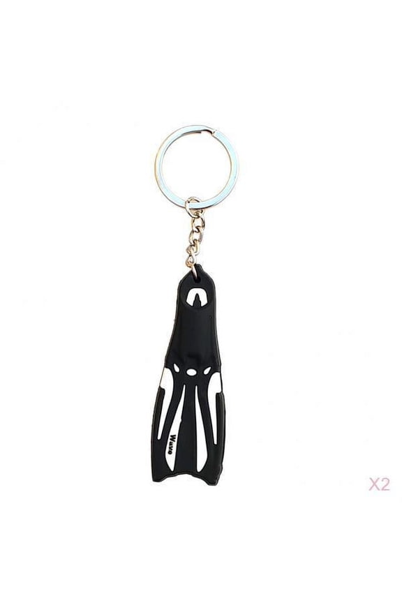 2Pcs/Lot Mini Diving Fin Pattern Key Chain Holder, Keyring Keychain For Sailing Boating Kayaking Canoeing Surfing Yacht Marine Or Car Keys