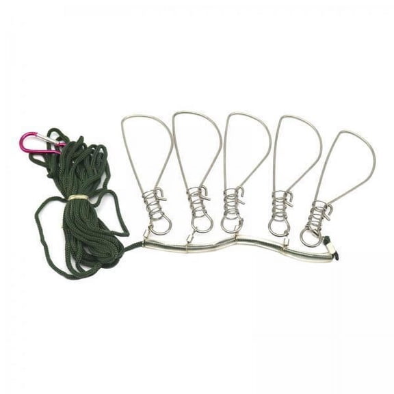 harayaa 2X Fishing Stringer Live Fish Lock 5 Snaps Fish Stringer Clip for Lure Fishing