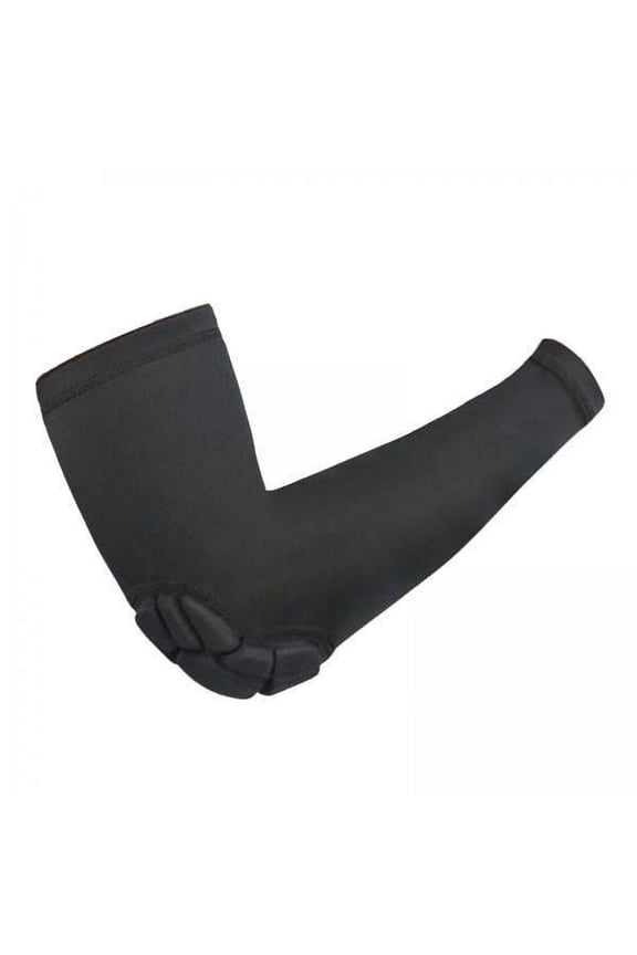 2x 1 Piece Padded Arm Sleeve, Compression Arm Sleeve W/ Elbow Pad for Football, Volleyball, Baseball Protection