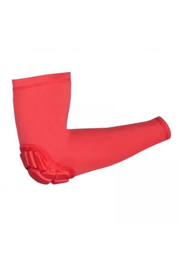 2x 1 Piece Padded Arm Sleeve, Compression Arm Sleeve W/ Elbow Pad for Football, Volleyball, Baseball Protection