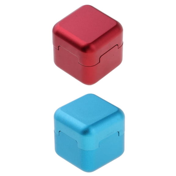 harayaa 2x Aluminum Pool Cue Chalk Case with