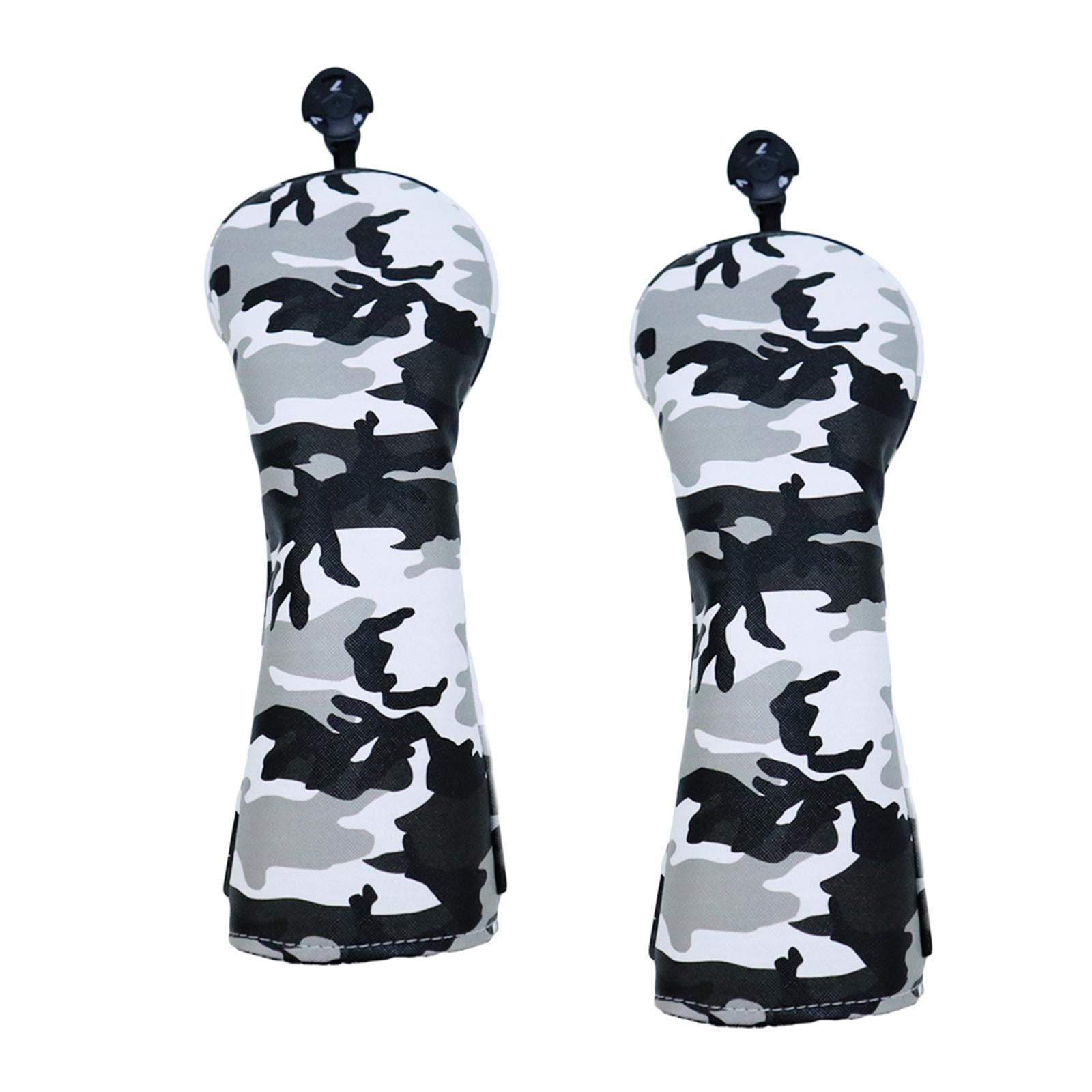 harayaa 2x Camouflage Golf Wood Head Cover Driver Fairway Club Headcover Case Guard