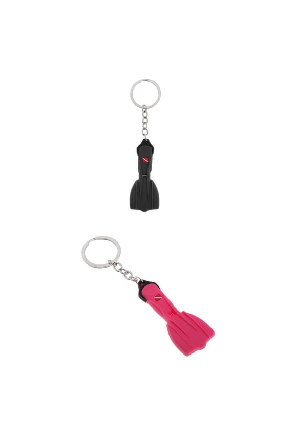2x Diving Fin Key Chain Motorcycle Keyring Holder Flag Fans Jewelry Gift