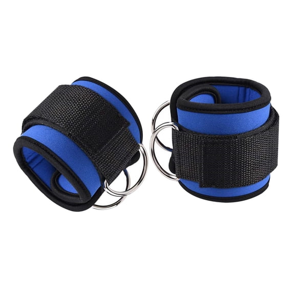 harayaa 2x Exercise Squat Attachments Work Out Hip Abductors Ankle Strap Resistance Band Blue