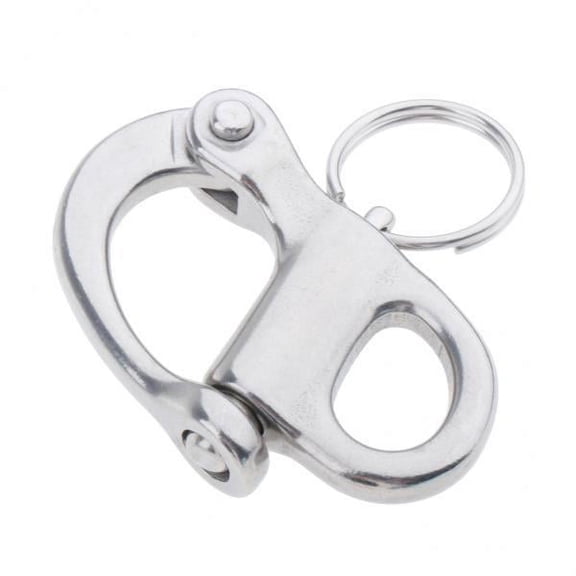 harayaa 2x Stainless Steel Snap Shackles Swivel Snap Sailing Shackle for Sailboat Spinnaker Halyard - Select Sizes