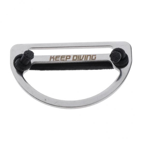 harayaa 2xDiving Metal D Ring Sliding Bar Strap Adjuster Buckles Slider 5cm Webbing