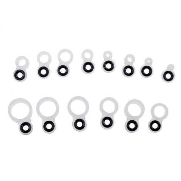 harayaa 2xSilicone and Ceramic Fishing Rod Guides Rod Repair Kit DIY Rod Tip Eye Rings