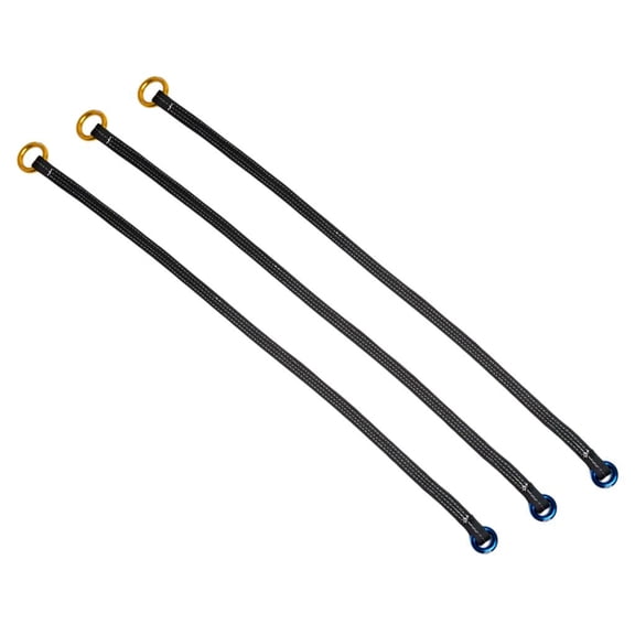 harayaa 3 Pcs Tree Arborist Climbing Rope Friction SaverLoop Gear Equipment with Aluminum Rappel Ring, 90cm,