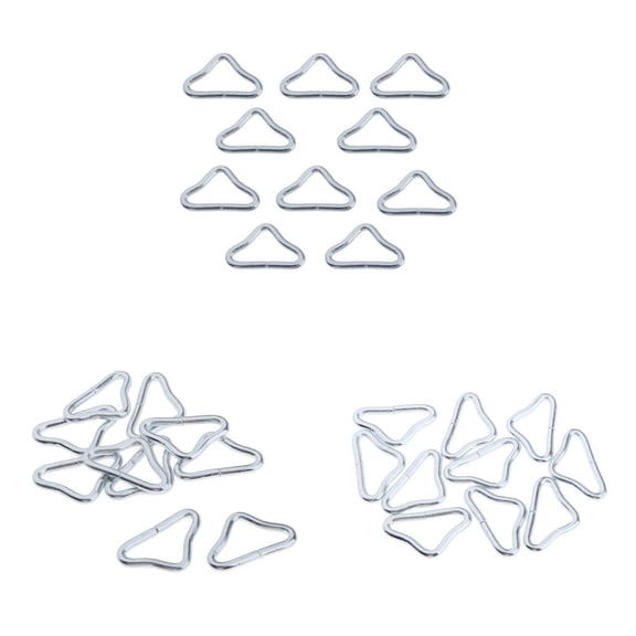 harayaa 30 Bulk Metal Triangle Rings Buckle for Trampoline Mats Accessories Accessories
