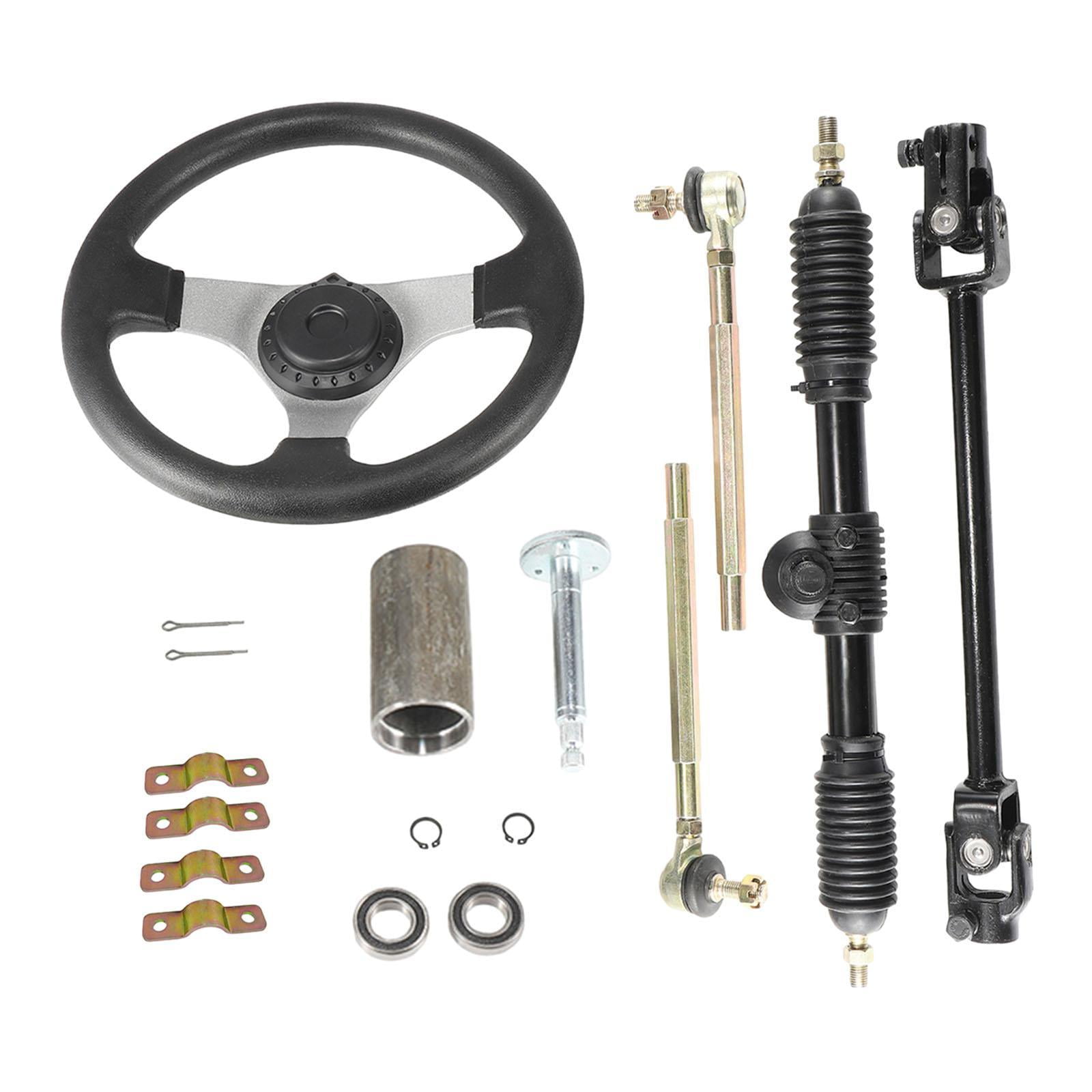 harayaa 300mm Steering Wheel Steel Kit Accessories Tie Rod for 110cc Go Kart