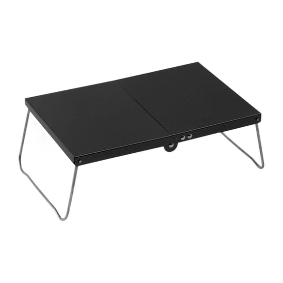 harayaa 32cm Portable Folding Table Mini Beach Table, Space Saving Aluminum Top for Boat black