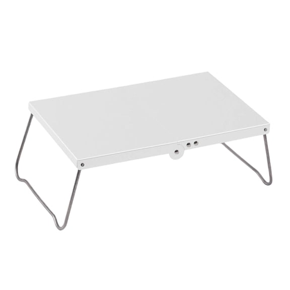 harayaa 32cm Portable Folding Table Mini Beach Table, Space Saving Aluminum Top for Boat silver