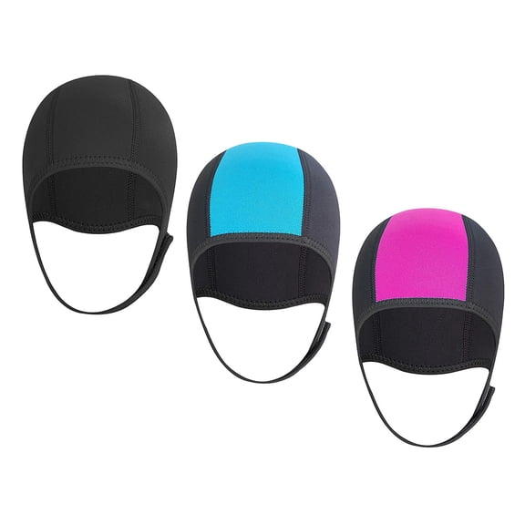 harayaa 3PCS Dive Wetsuit Hood Women Men Stretchy Hat Beanie Underwater Water Sports