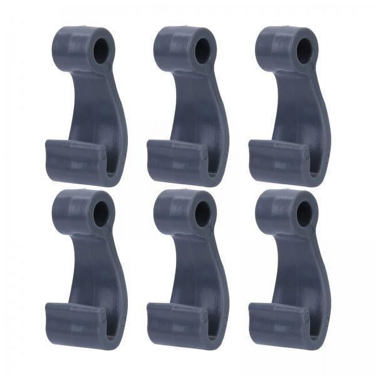 harayaa 3x 6 Pieces Bungee Shock Cord Hook J Hooks Multifunctional Kayak Attachments Black Lashing Hooks for Kayaks Accessories Paddle Canoe Repair