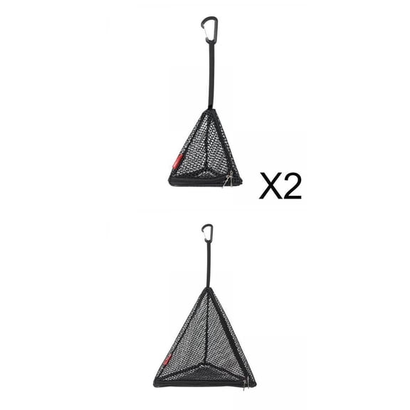 harayaa 3x Triangle Outdoor Drying Nets Mesh Hanging Bag Grid Drain Dry Baskets