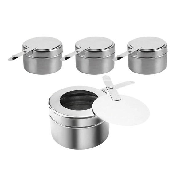 harayaa 4 Pieces Chafing Fuel Holders Stainless Steel Party Supplies Camping Stoves Food