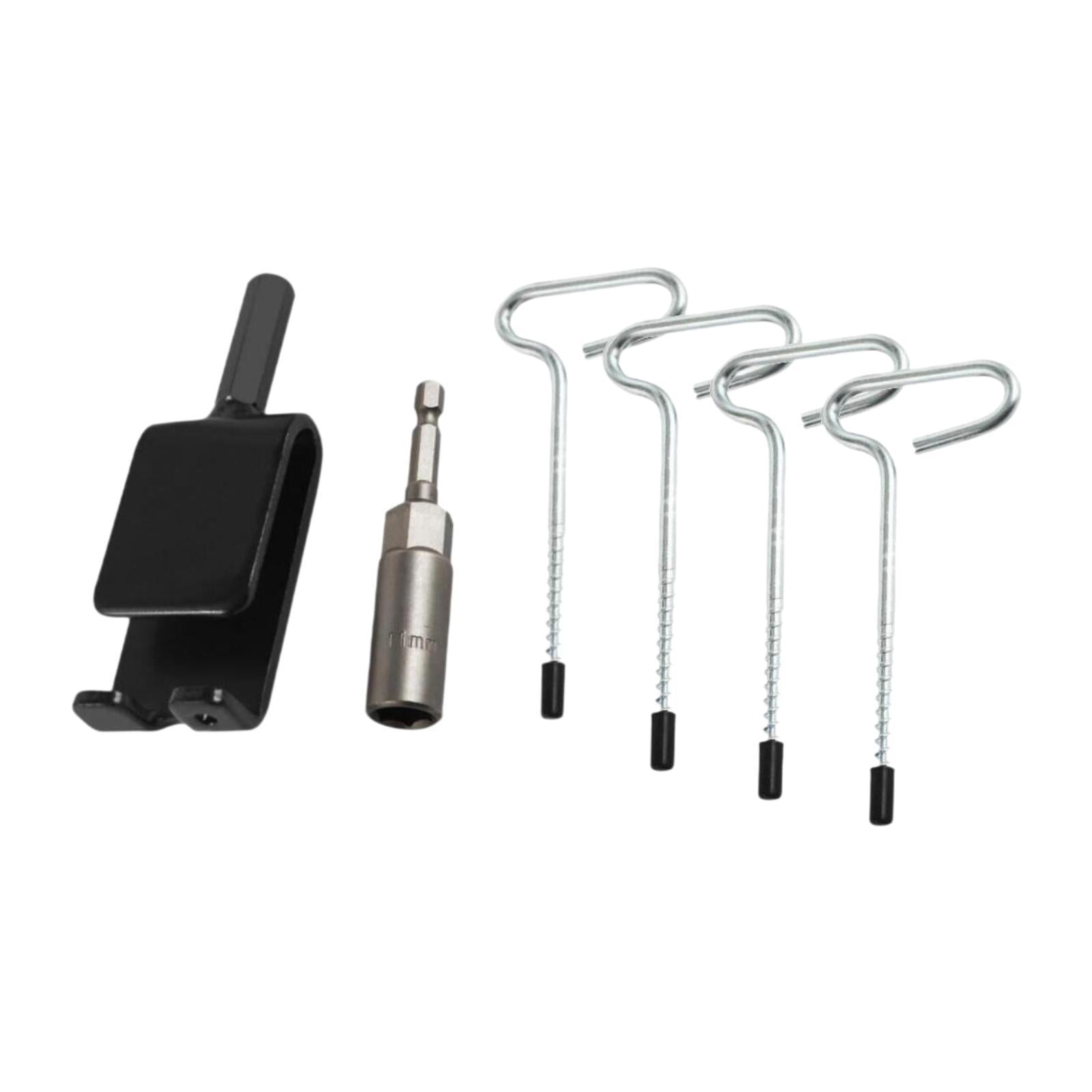 harayaa 4 Pieces Ice Fishing Anchors Ice Fishing Tent Stakes Ice Anchor Tool Ice Shelter