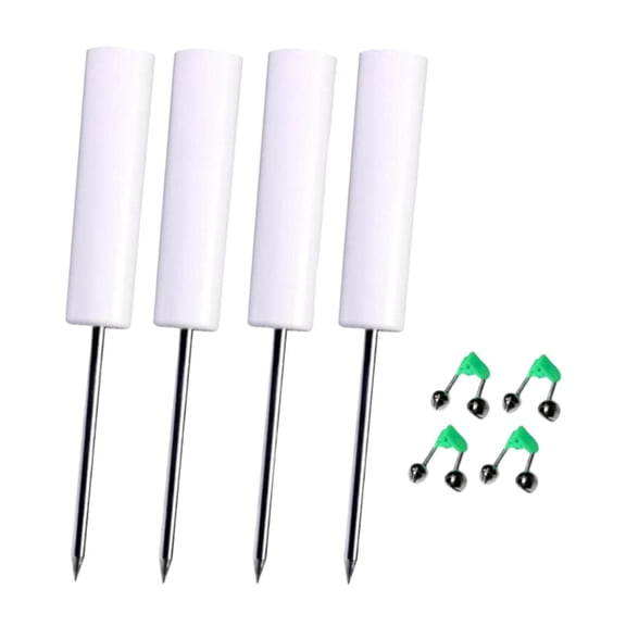 harayaa 4Pcs Fishing Rod Holders PVC Fishing Pole Holders Ground for Beach Sea Shore White