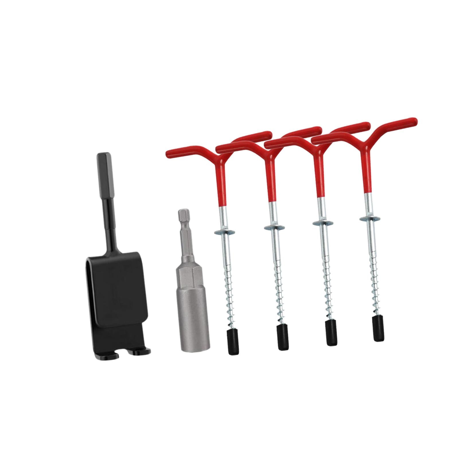 harayaa 4Pcs Ice Fishing Anchors Tent Stakes Ice Anchor Power Drill
