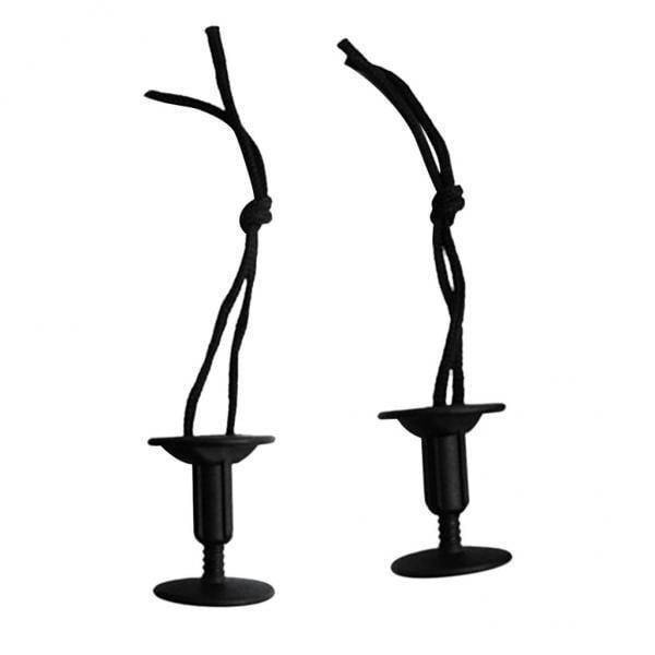 harayaa 4x2 Pieces Black Nylon Surfboard Leash Plug with Cord 50mm