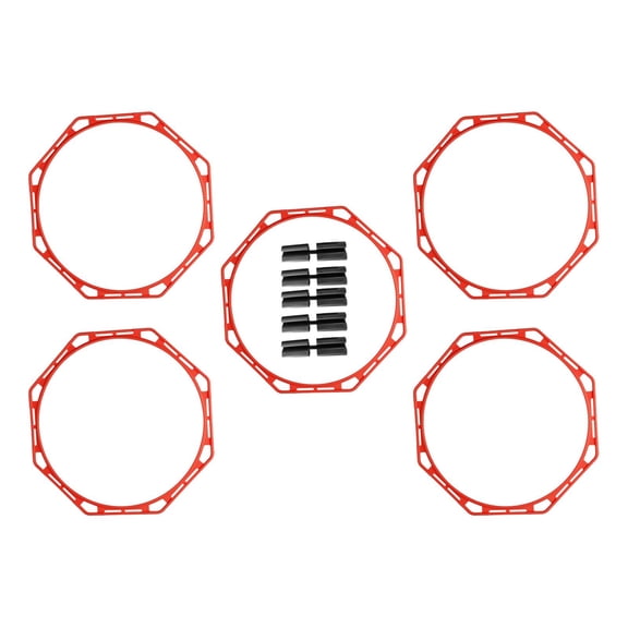 harayaa 5 Pieces Agility Rings Exercise Rings Sturdy Workout Equipment Multipurpose Home Red