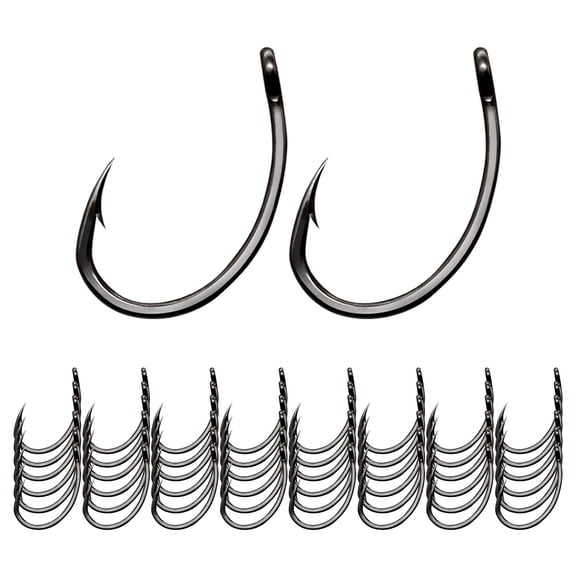 harayaa 50Pcs Barb Curved Fly ing Hooks Equipment Fly Tying Hooks for Trout Bass 7.9mmx14.2mm