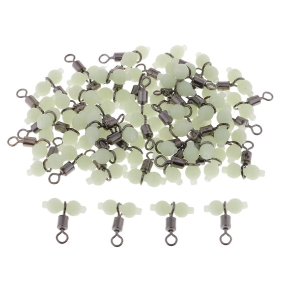 harayaa 50x Luminous Gourd Rolling Swivel 3 Way Cross Line Connector Sea Fishing L L