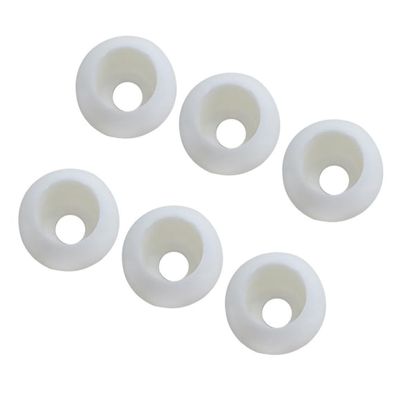harayaa 6 Pieces Elastic Shock Cord Bungee Rope Toggle Round Ball End Lock Stopper Stop White