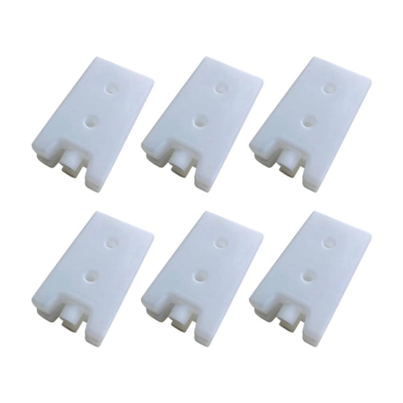 harayaa 6 Pieces Ice Blocks Portable Ice Brick Packs for Family Picnic Hiking White