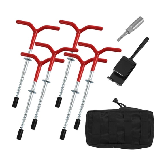 harayaa 6 Pieces Ice Fishing Anchors Practical Setting up Ice Fishing Shelter Tent Heavy With Socket