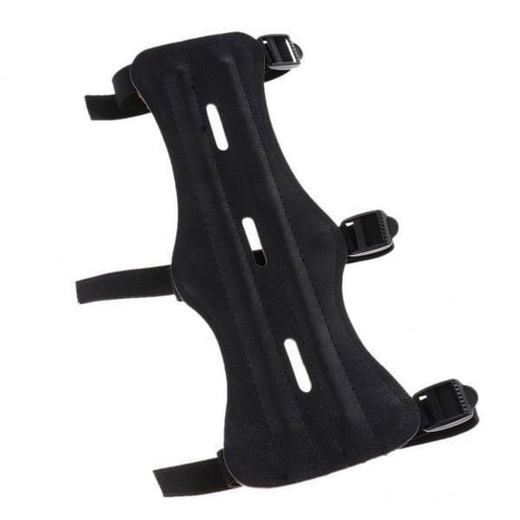 harayaa 6xAdjustable Armguard 3-Strap Forearm Guard Protector Black