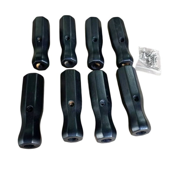 harayaa 8 Pieces Foosball Handle Wooden Table Soccer Accessories Solid Wood Rod Handles Game Replacement Screws Comfortable Hold Suitable for Arcade Home Events