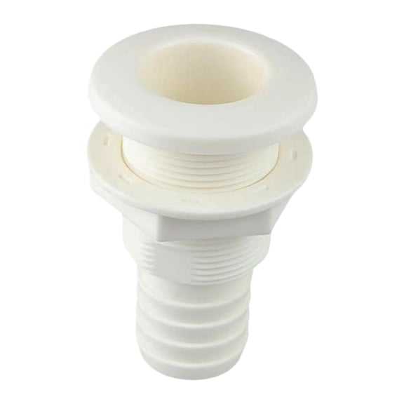 harayaa ABS Boat Drain Plug Leakproof Thru Hull Fitting Water Bilge Pump Mount for Yacht White 12.6x8.6x8.6cm