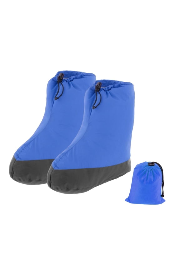 Adult Down Booties, Outdoor Boots, Comfortable Socks, Ankle Boots, Easy to Pack, XL blue