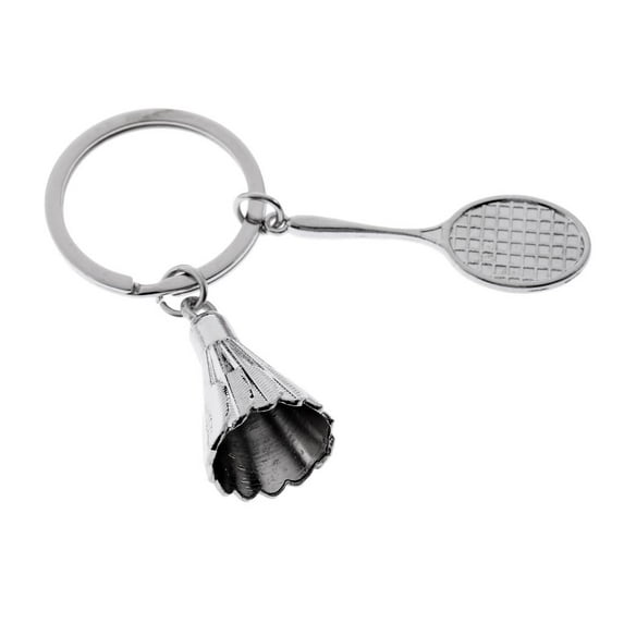 harayaa Alloy Keychain / /Pendant with Mini Badminton Racket & Shuttlecock Model Gift