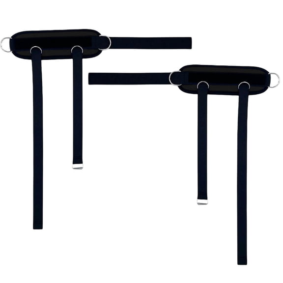 harayaa Ankle Straps Leg Hip Workouts Ankle Strap Exercise Machine Attachment Adjustable Black 2pcs