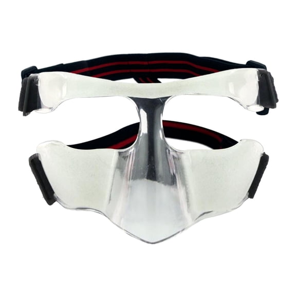 harayaa Basketball Face Face Guard for Broken Nose Nose Covering Padded Face for Soccer, 14cmx9cm Half