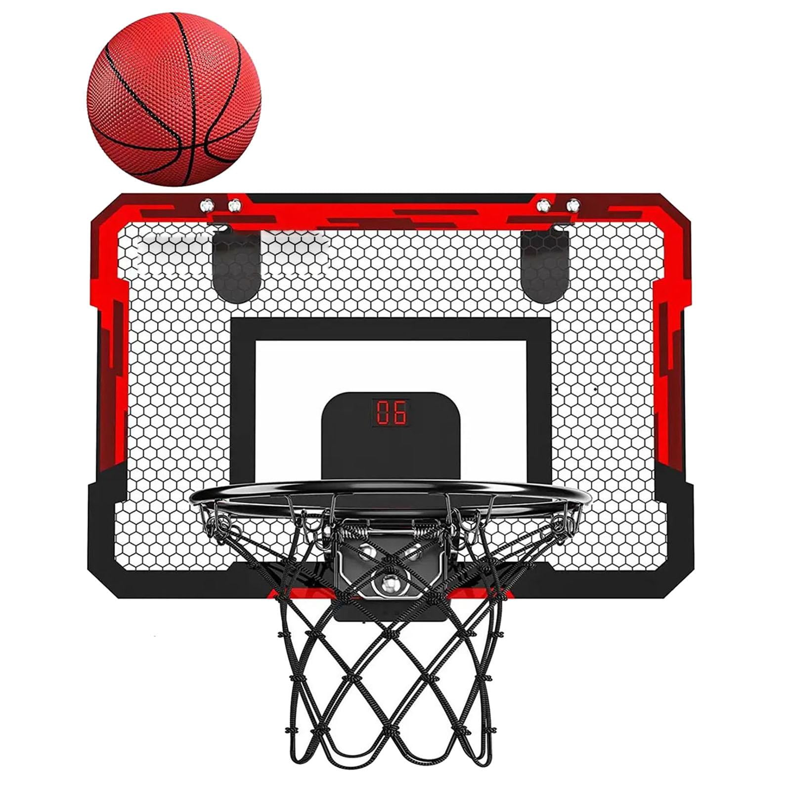 harayaa Basketball Hoop Set Basket Stand Sports with Replacement Basketball Game Playset red
