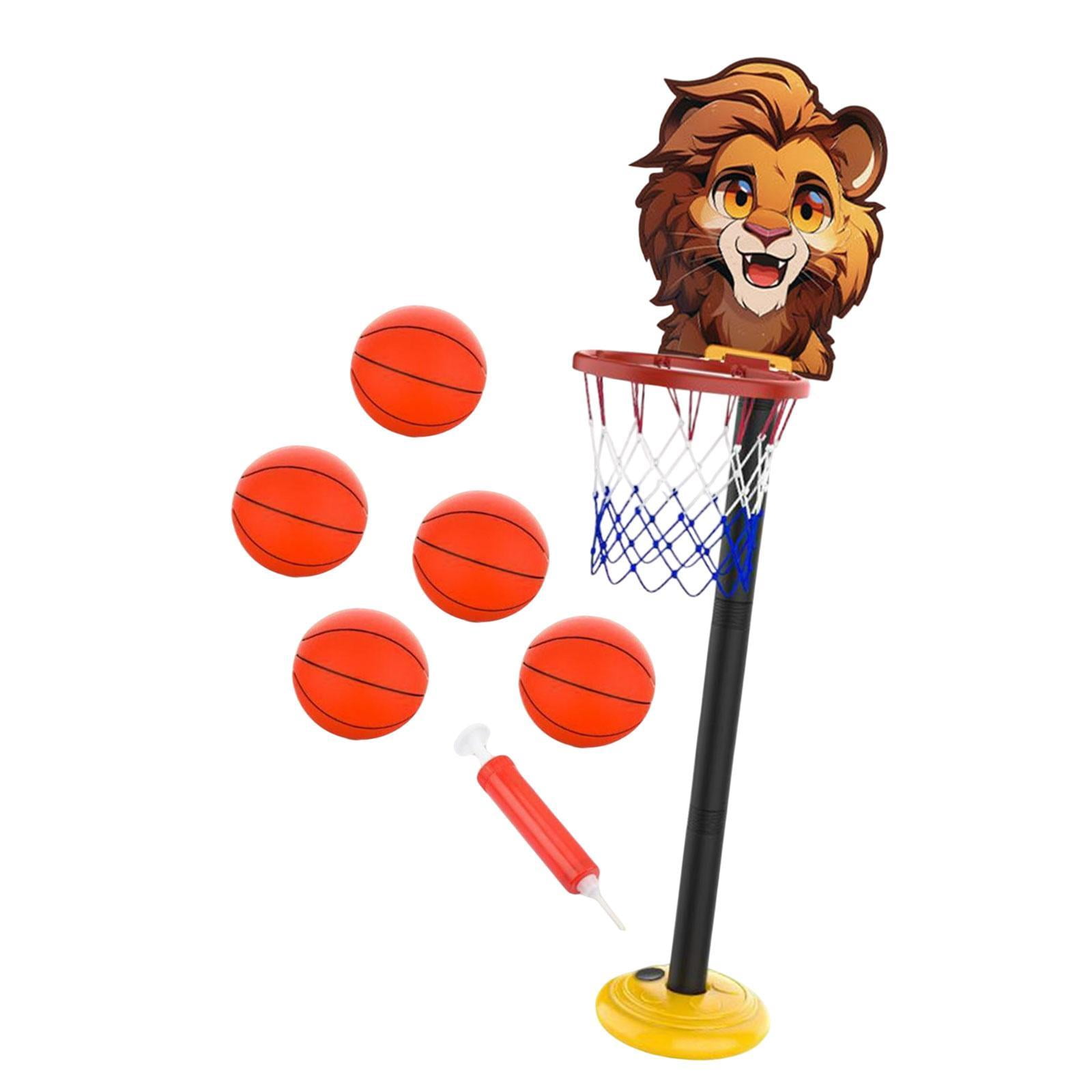 harayaa Basketball Hoop Set for Kids Basketball Stand Basket Supplies Basketball Net for Brown