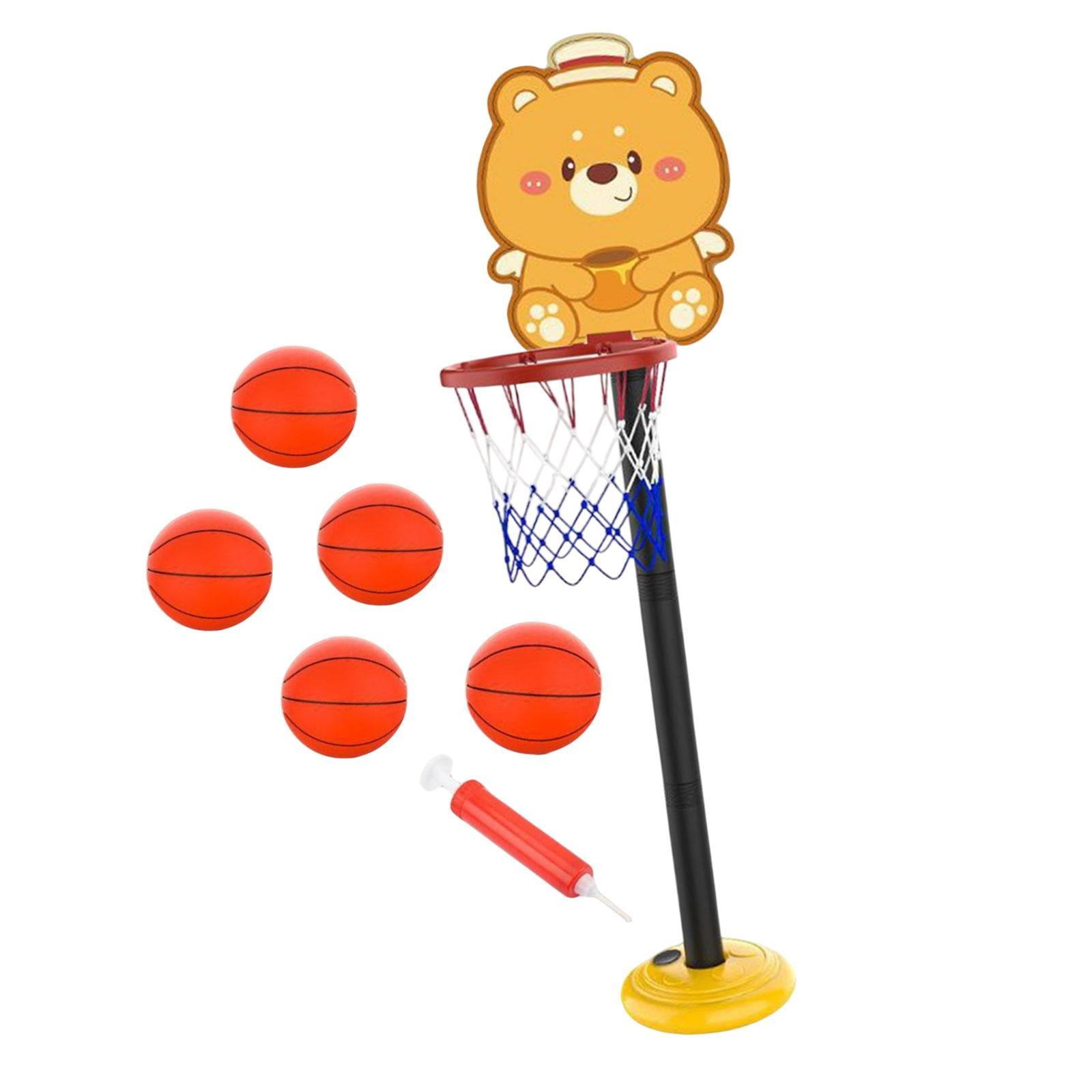 harayaa Basketball Hoop Set for Kids Basketball Stand Basket Supplies Basketball Net for Yellow